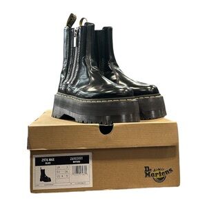 Dr Martens Leather Platform Chelsea Boots